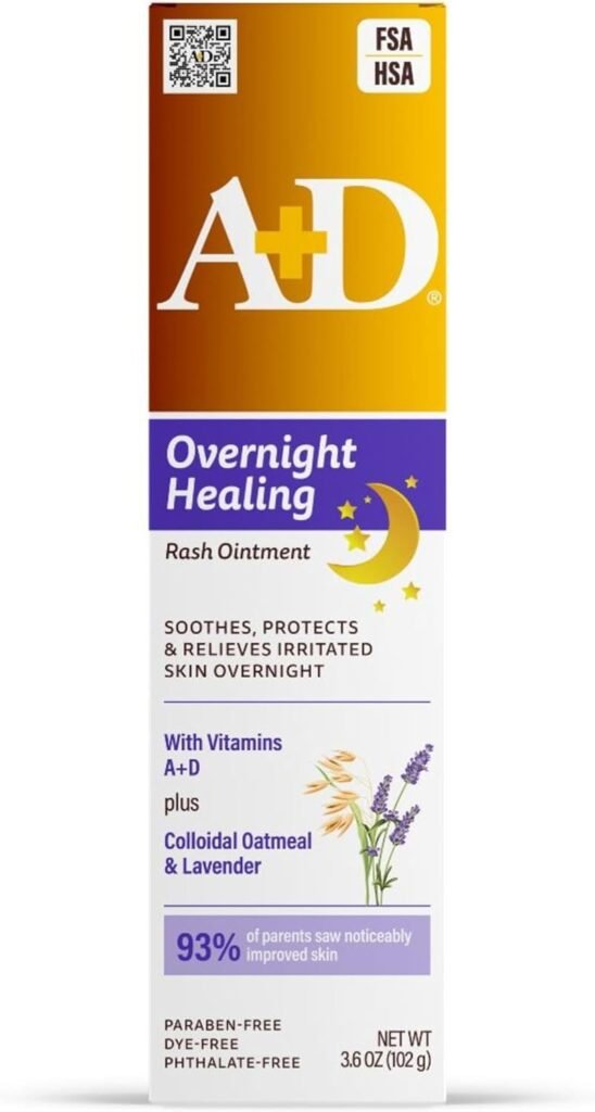 A+D Overnight Healing Diaper Rash Ointment